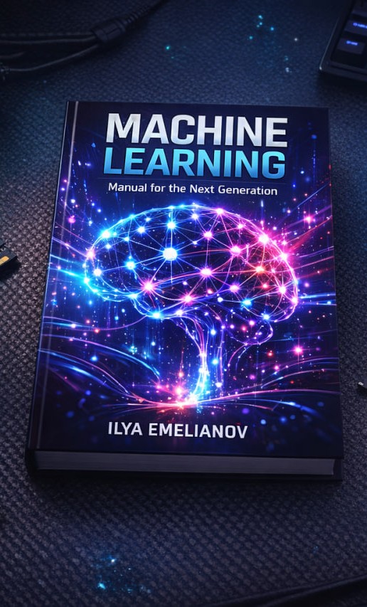 Machine Learning: Manual for the Next Generation — book mockup by Ilya Emelianov
